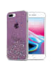 cadorabo Hülle für iPhone 7 PLUS / 7S PLUS / 8 PLUS in Lila mit Glitter