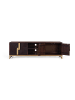 Giner y Colomer TV-Schrank aus massivem Mangoholz mit goldenem Metallsockel in Brown