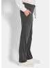 GOLDNER Joggpants Freizeithose SARA in Veloursleder-Optik in grau