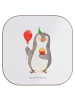 Mr. & Mrs. Panda Holzuntersetzer Pinguin Geburtstag ohne Spruch in Weiß