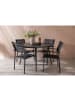 ebuy24 Gartenset BreakSantorini Schwarz 120 x 120 cm