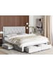 Beliani 6-tlg Doppelbett LIEVIN in Grau