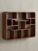 KADIMA DESIGN Wandregal 80x55x15 cm Massivholz Hängeregal Modern