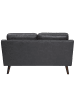 Beliani 2-Sitzer Sofa LOKKA in Grau/Braun - (W) 150 x (H) 85 x (L) 83 cm