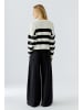 Oui Pullover in white black