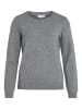 Vila Strickpullover in Medium Grey Melange