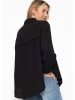 SASSYCLASSY Oversize Musselin Bluse in Schwarz