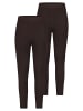 Stitch & Soul 2er-SET Rippenstrick Leggings für gemütliche Outfits in Dunkelbraun