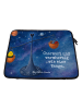 Mr. & Mrs. Panda Laptop Tasche Sternzeichen Waage Design mit Spruch in Weiß