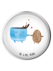 Mr. & Mrs. Panda Waschbeckenstopfen Kaffee Bohne ohne Spruch in Weiß