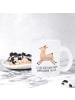 Mr. & Mrs. Panda Tasse Lama Springen mit Spruch in Transparent