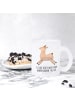 Mr. & Mrs. Panda Teetasse Lama Springen mit Spruch in Transparent