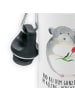 Mr. & Mrs. Panda Kindertrinkflasche Chinchilla Blume mit Spruch in Weiß