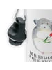 Mr. & Mrs. Panda Trinkflasche Chinchilla Blume mit Spruch in Weiß