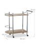 relaxdays Servierwagen in Braun - (B)39 x (H)76 x (T)82 cm