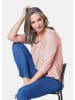GOLDNER Chiffon-Shirt mit 3/4-Arm, Rundhals in melba