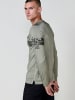 KOROSHI Langarm-T-Shirt in khaki