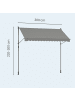 SONGMICS Klemmmarkise Sheld in Anthrazit - (B)120 x (H)(220-300) x (T)300 cm