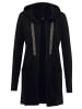 Laura Scott Kapuzenstrickjacke in schwarz