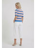 Oui Pullover in lt blue red