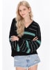 IZIA Women Sweater in black aqua