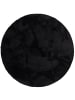 Snapstyle Hochflor-Teppich Livorno Rund in schwarz