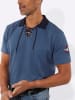 Sieh an! Kurzarm-Poloshirt in jeansblau