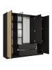 Feldmann-Wohnen Kleiderschrank Katania schwarz / Eiche Artisan 200 / 54,5cm / 200,5cm