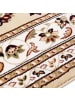 KADIMA DESIGN Orientteppich Bordüre floral klassischer Wohnzimmer-Teppich in Braun