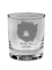 Mr. & Mrs. Panda Whiskey Glas Bär Königin mit Spruch in Transparent