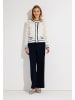 More & More feminine Lochmuster-Strickjacke in offwhite