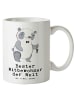 Mr. & Mrs. Panda Pott Panda Bester Mitbewohner der Welt mit Spruch in Weiß