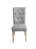 MCW 2er-Set Esszimmerstuhl Edinburgh II, Stoff/Textil hellgrau, helle Beine