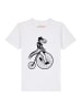 wat? Apparel T-Shirt T-Rex auf Fahrrad in Weiß