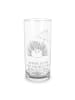 Mr. & Mrs. Panda Wasserglas Seeigel mit Spruch in Transparent
