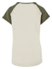 Urban Classics Urban Classics Damen Ladies Contrast Raglan Tee in whitesand/olive