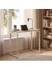 relaxdays Schreibtisch in Natur/ Weiß - (B)100 x (H)74 x (T)50 cm