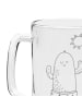 Mr. & Mrs. Panda Gravur Bierkrug Kaktus Sonne ohne Spruch in Transparent