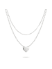 LIEBESKIND BERLIN Halskette Broken Heart Layering in silber