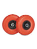 relaxdays 2x Sackkarrenrad in Rot/ Schwarz - 3.00-4"