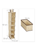 relaxdays 3 x Hängeregal in Beige - (B)14,5 x (H)82 x (T)30 cm