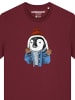wat? Apparel T-Shirt Pinguin in Weinrot