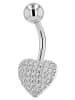 Adeliás Damen Piercing – Herz aus Edelstahl in silber
