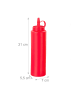 relaxdays 72x Squeezeflasche in Rot/Gelb/Weiß