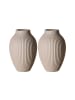 2er Set Vasen Alsta in Beige 19 cm
