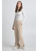b. young BYDANTA SLIT PANTS - HEAVY WOVEN Regular fit in Cement