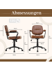 COSTWAY Bürostuhl Drehstuhl in Braun