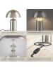 tectake Retro-Tischlampe Altea 25 x 37 cm, Nickel matt