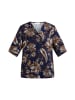 Usha Damen Shirtbluse in Navy Mehrfarbig