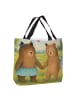Mr. & Mrs. Panda Damen Schultertasche Bär Freundin Design ohne S... in Weiß
